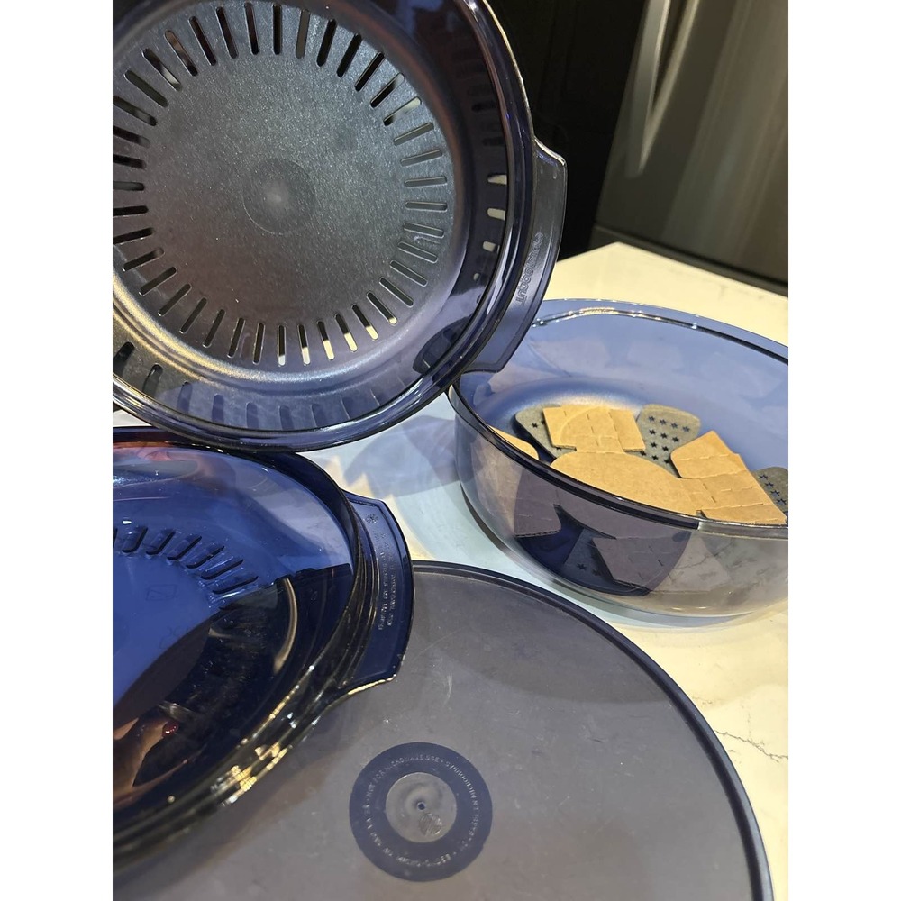 Tupperware TupperWave Stack Cooker 4 Pc Set Navy Blue - Picture 4 of 4